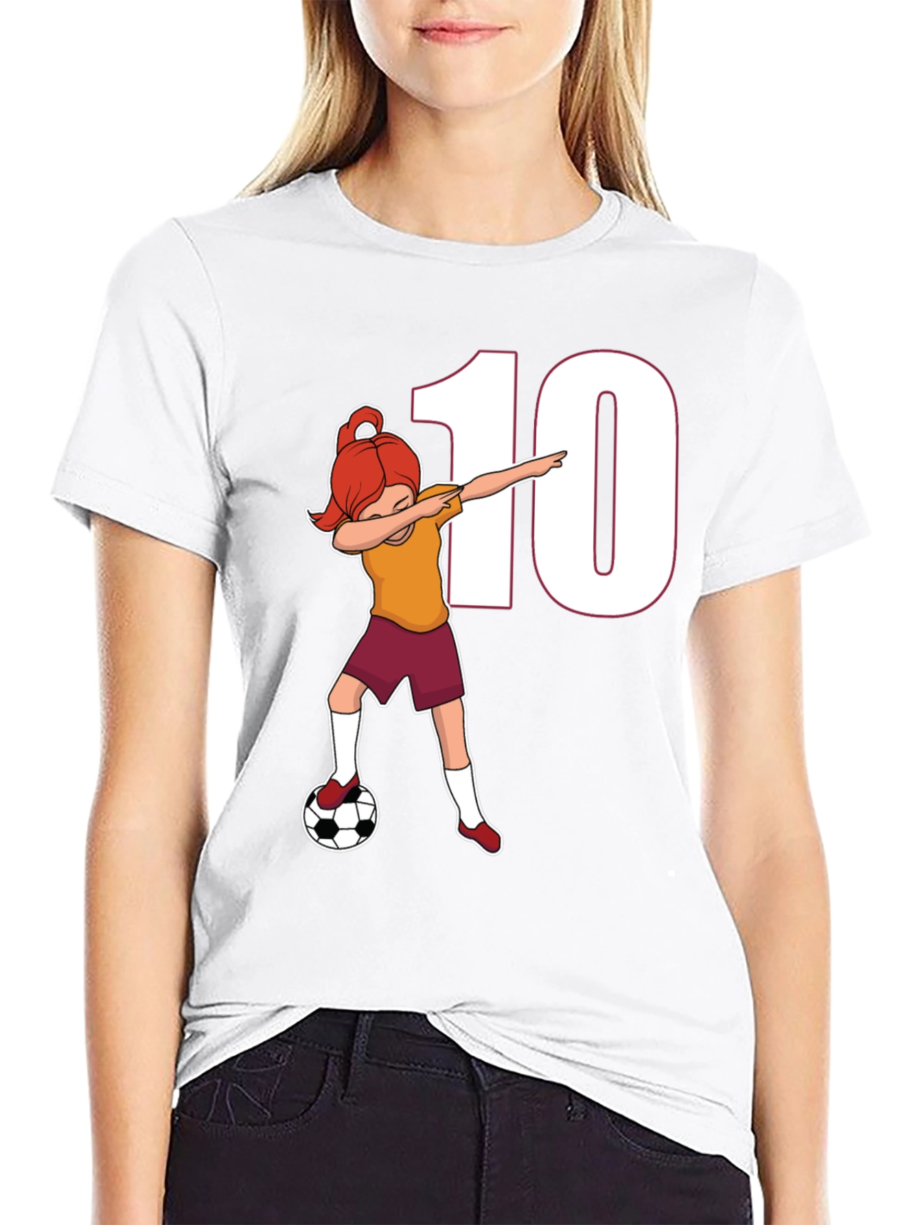 Soccer Girl Dab T-Shirt - Number 10 Fan!