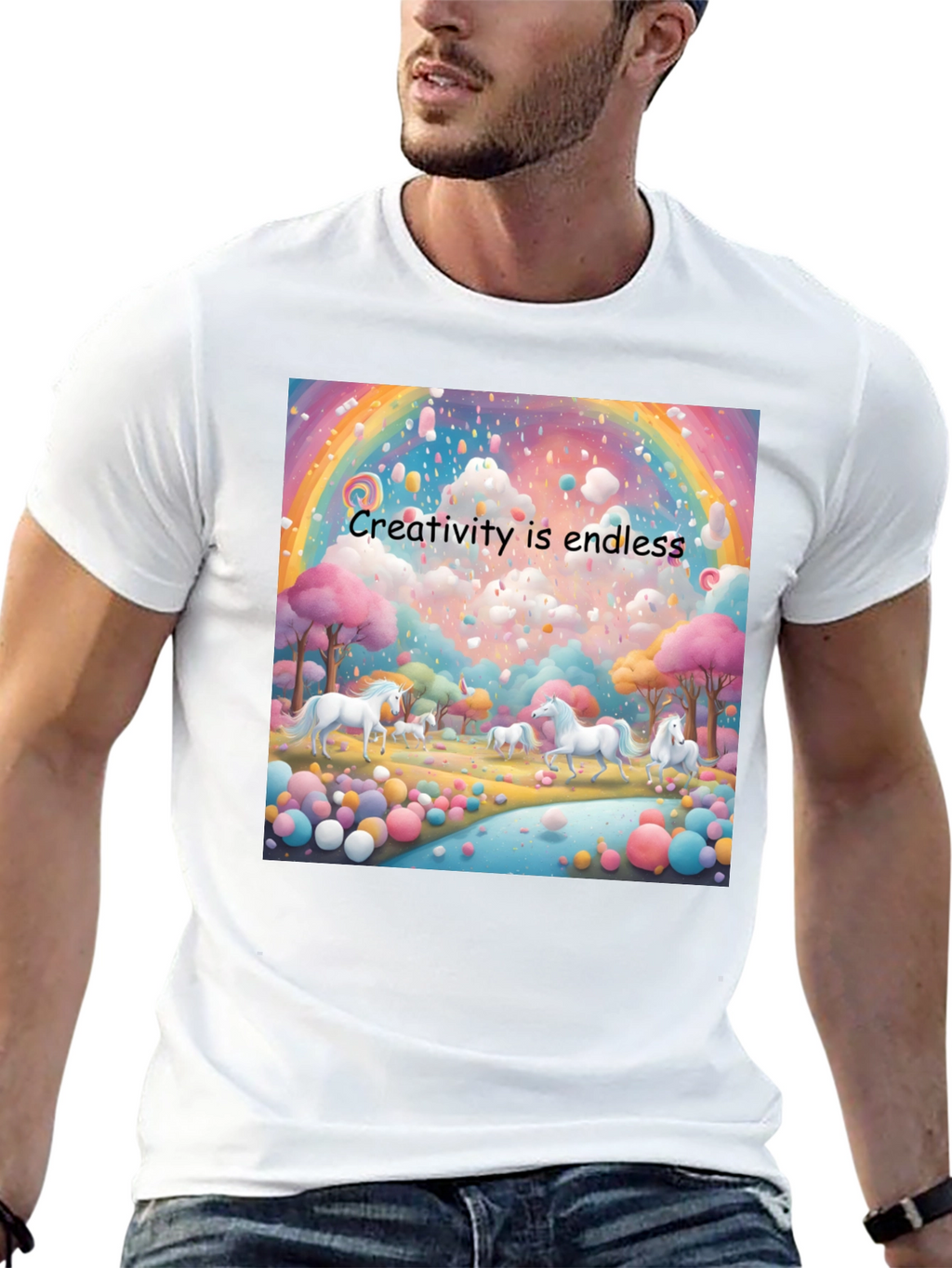 Creative Unicorn Dreamscape Graphic Tee