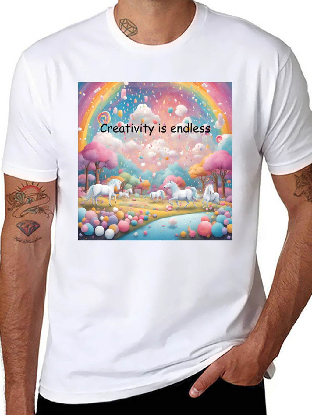 Creative Unicorn Dreamscape Graphic Tee