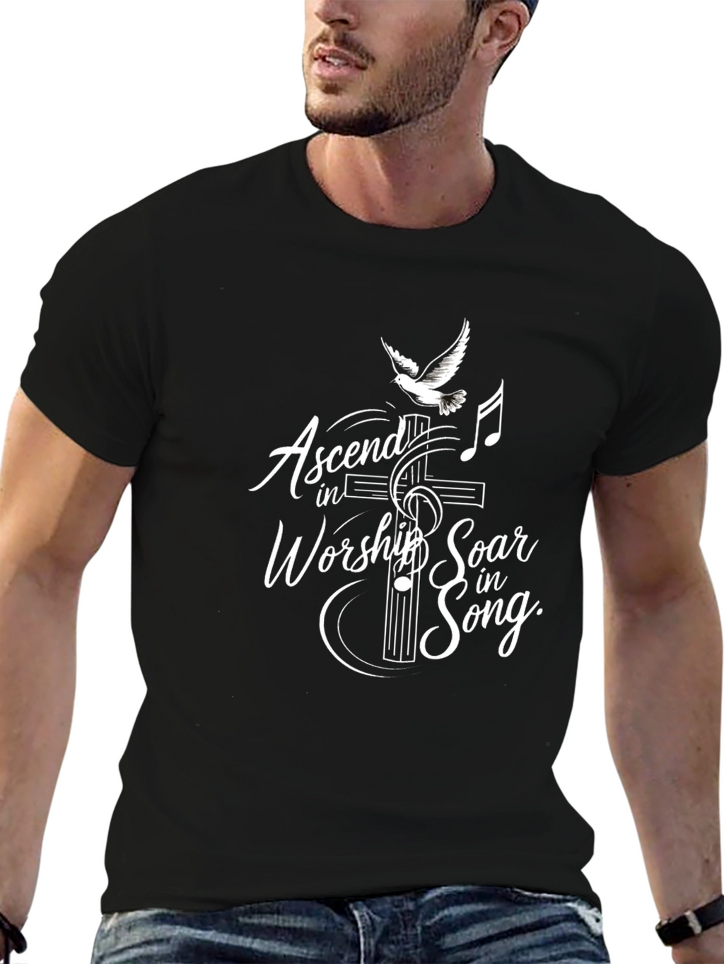 Ascend In Worship T-Shirt - Christian Graphic Tee