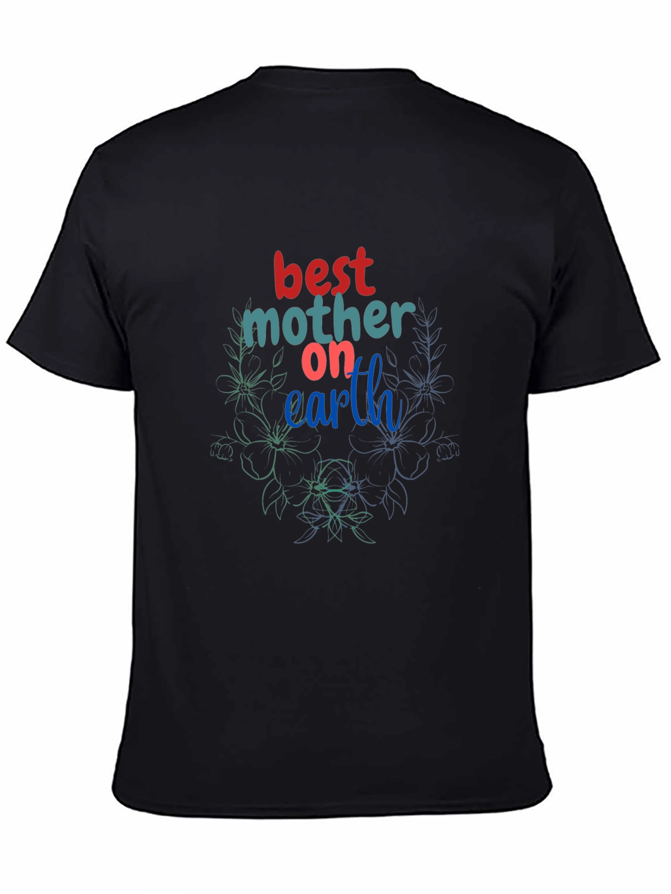 Best Mother on Earth Graphic Tee - Black