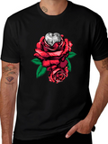 Rose Diamond Heart Graphic T-Shirt