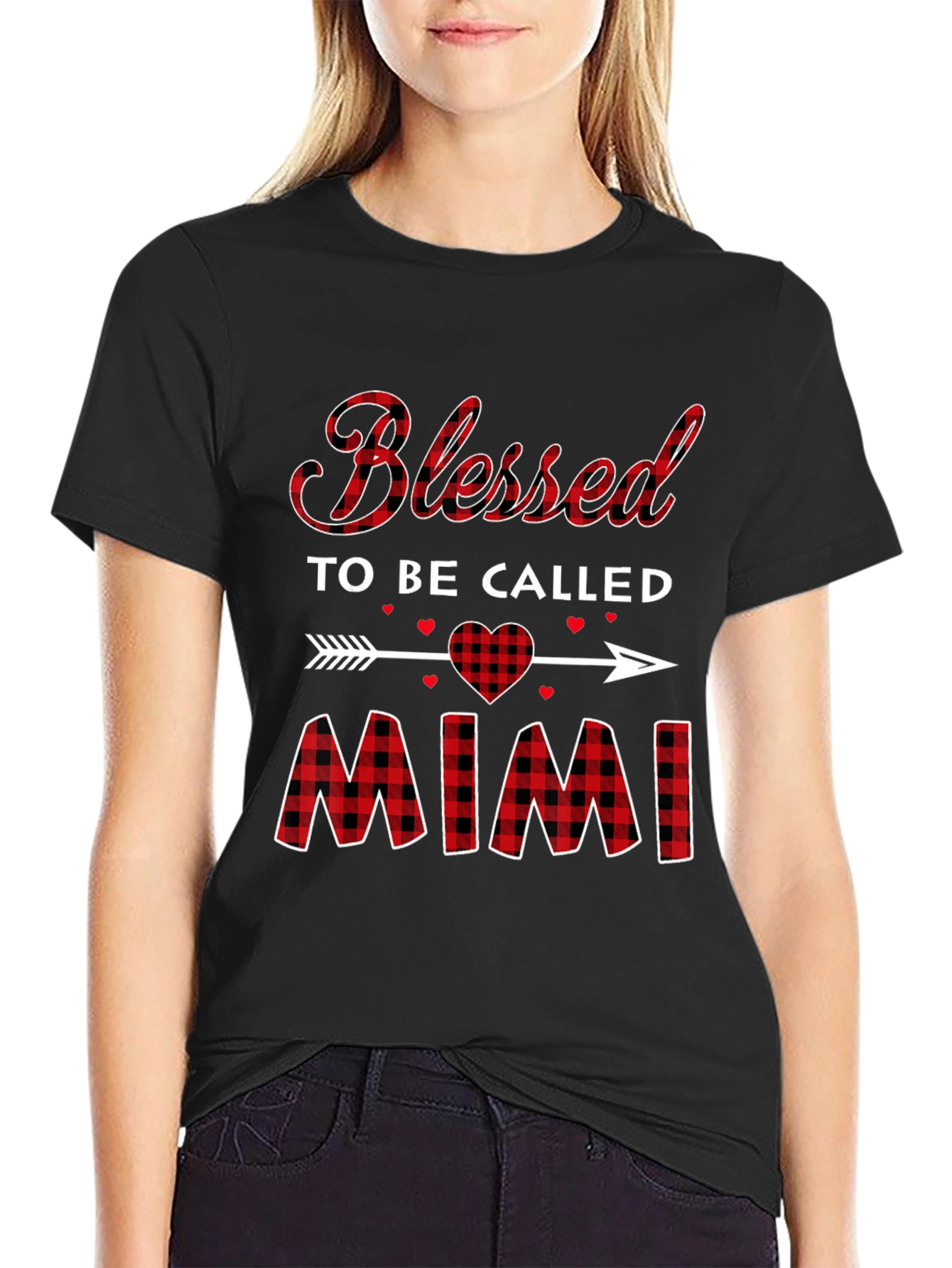 Blessed To Be Called Mimi Plaid T-Shirt