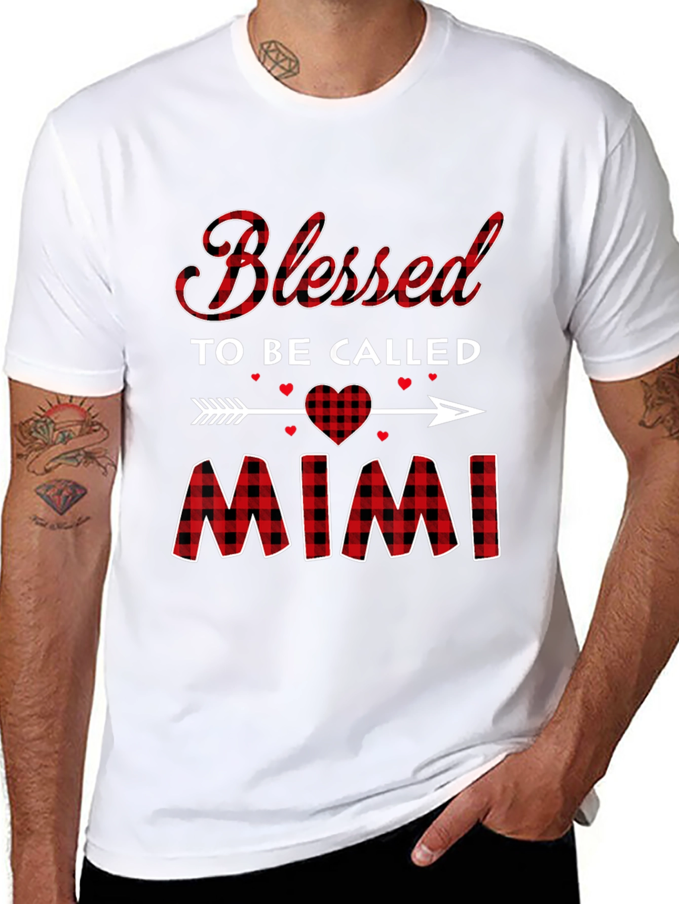 Blessed To Be Called Mimi Plaid T-Shirt