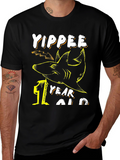 Yippee One Year Old Shark Birthday T-Shirt