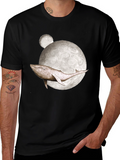 Whale Moon Graphic T-Shirt - Unique Design