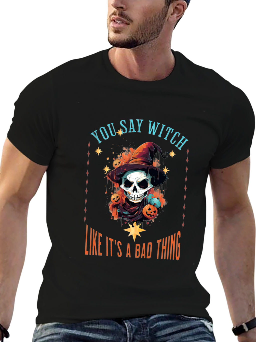 Witch Graphic T-Shirt - Halloween Apparel