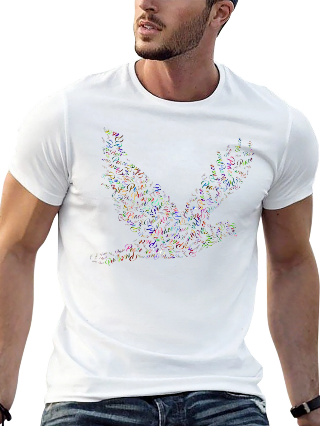 Peace Dove Graphic Print T-Shirt