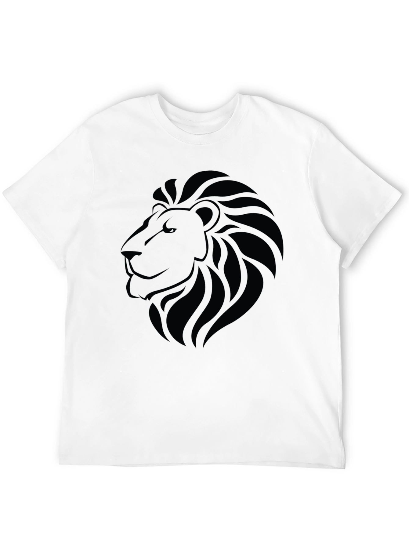 Lion Graphic Black T-Shirt - Stylish Animal Tee