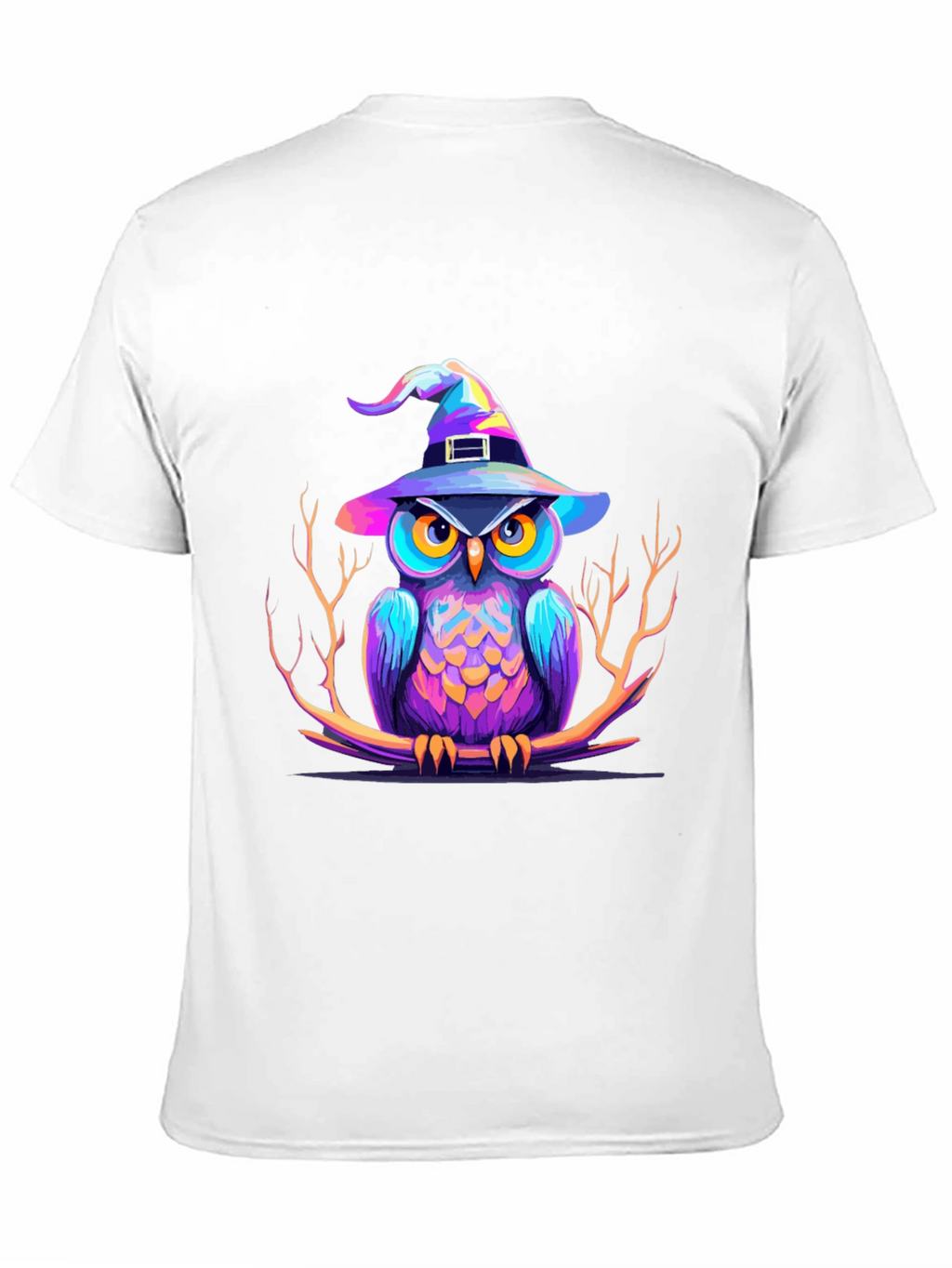 Whimsical Owl Witch Halloween T-Shirt