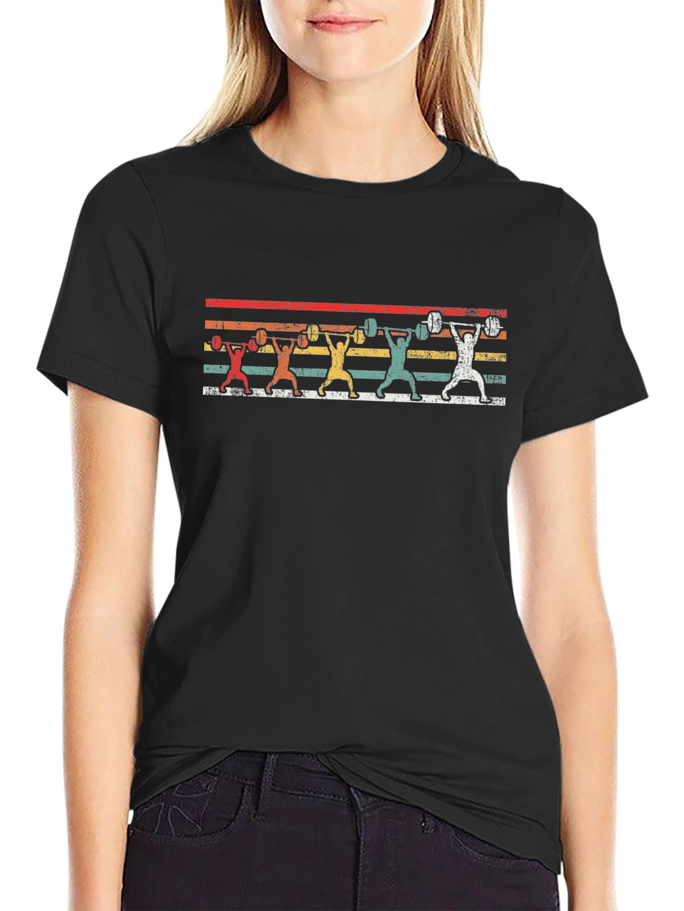 Retro Weightlifting T-Shirt - Vintage Gym Apparel