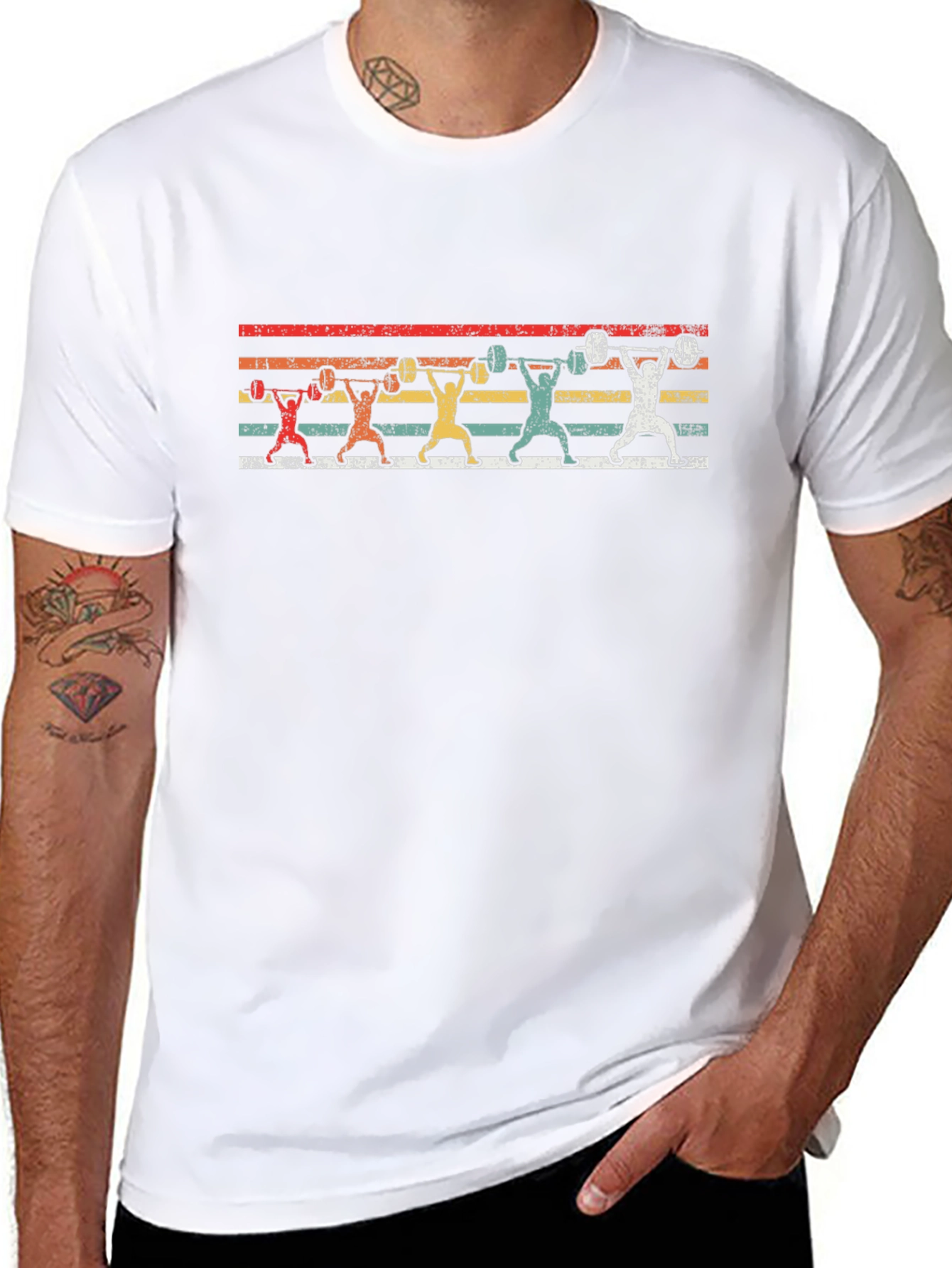 Retro Weightlifting T-Shirt - Vintage Gym Apparel