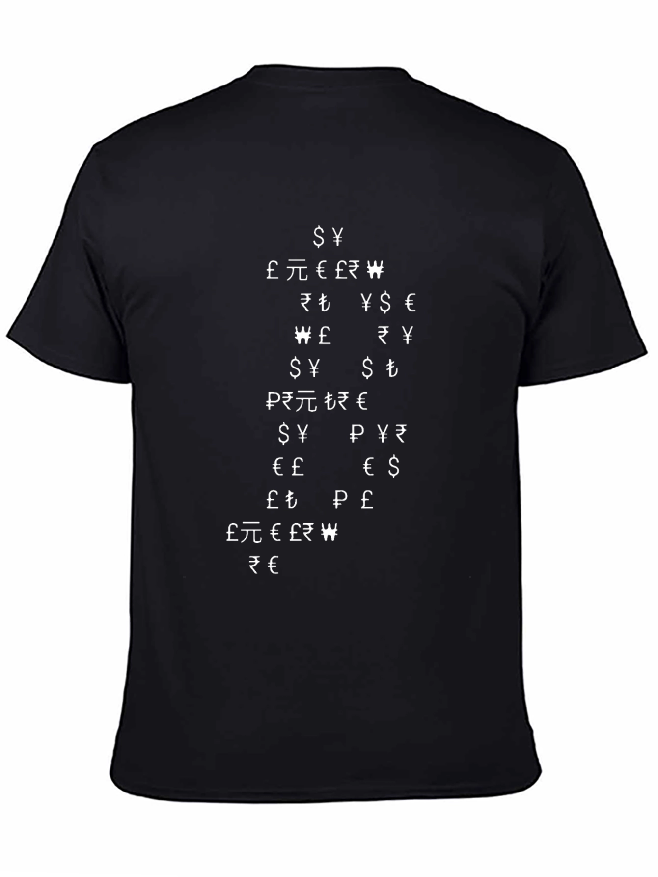 Currency Symbol Graphic Tee - Black