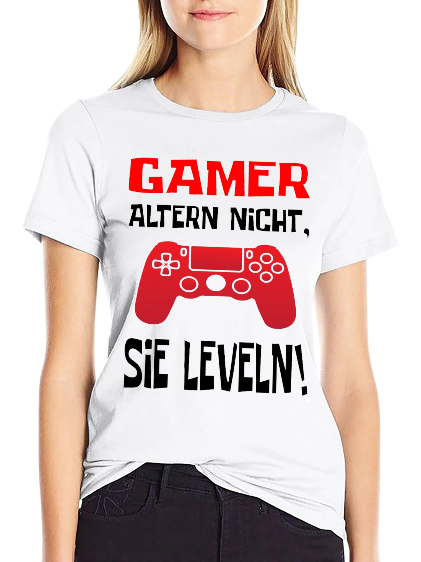 Gamer Level Up Black Graphic Tee