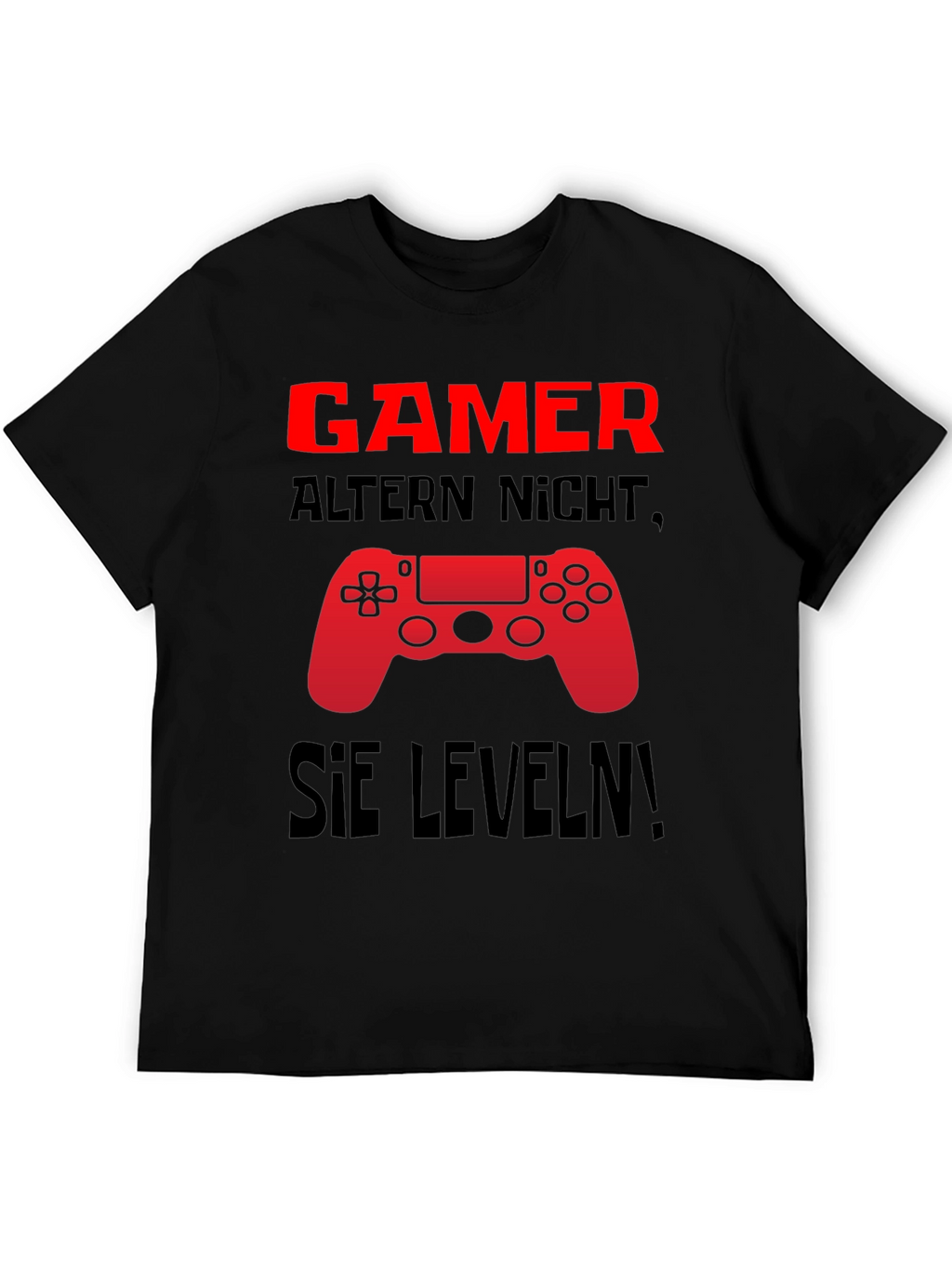 Gamer Level Up Black Graphic Tee