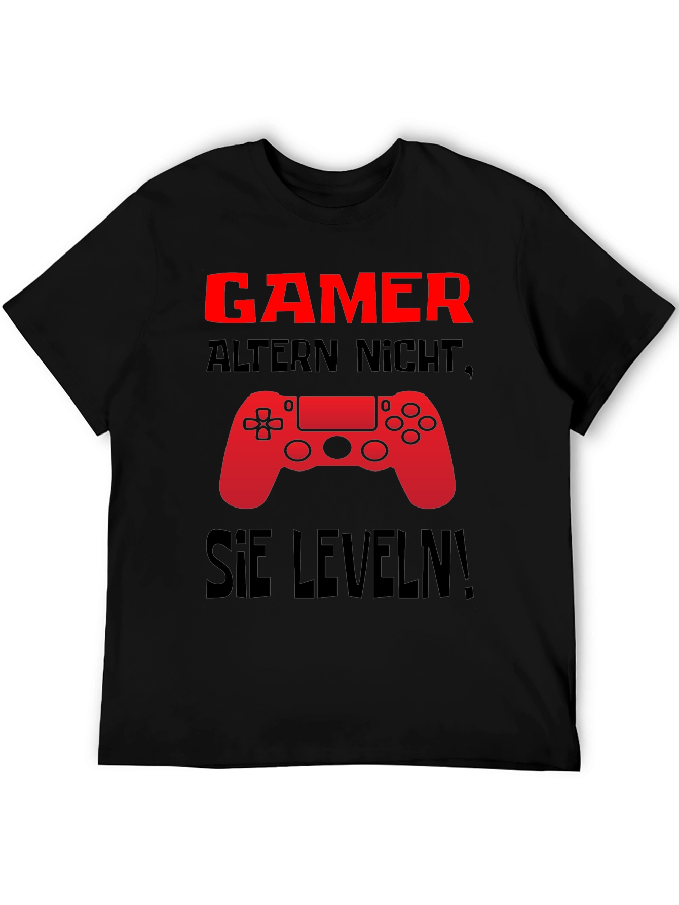 Gamer Level Up Black Graphic Tee