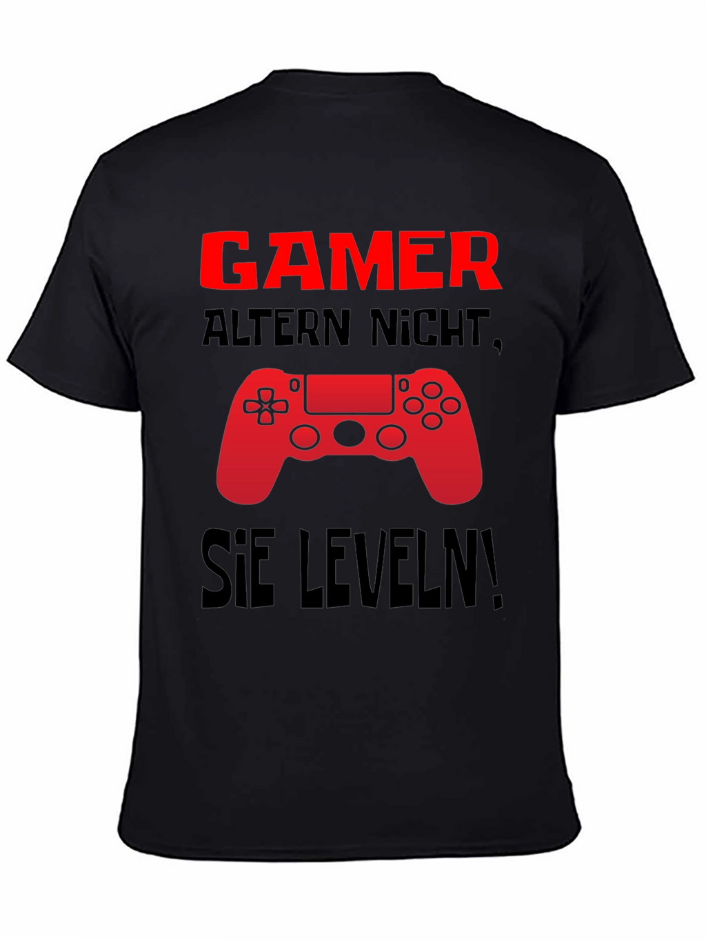 Gamer Level Up Black Graphic Tee