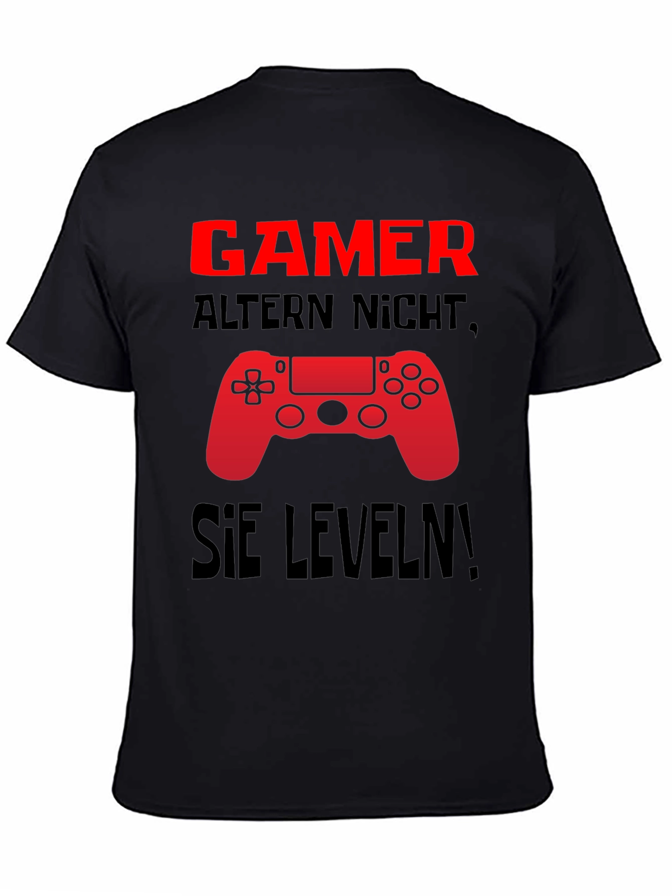 Gamer Level Up Black Graphic Tee