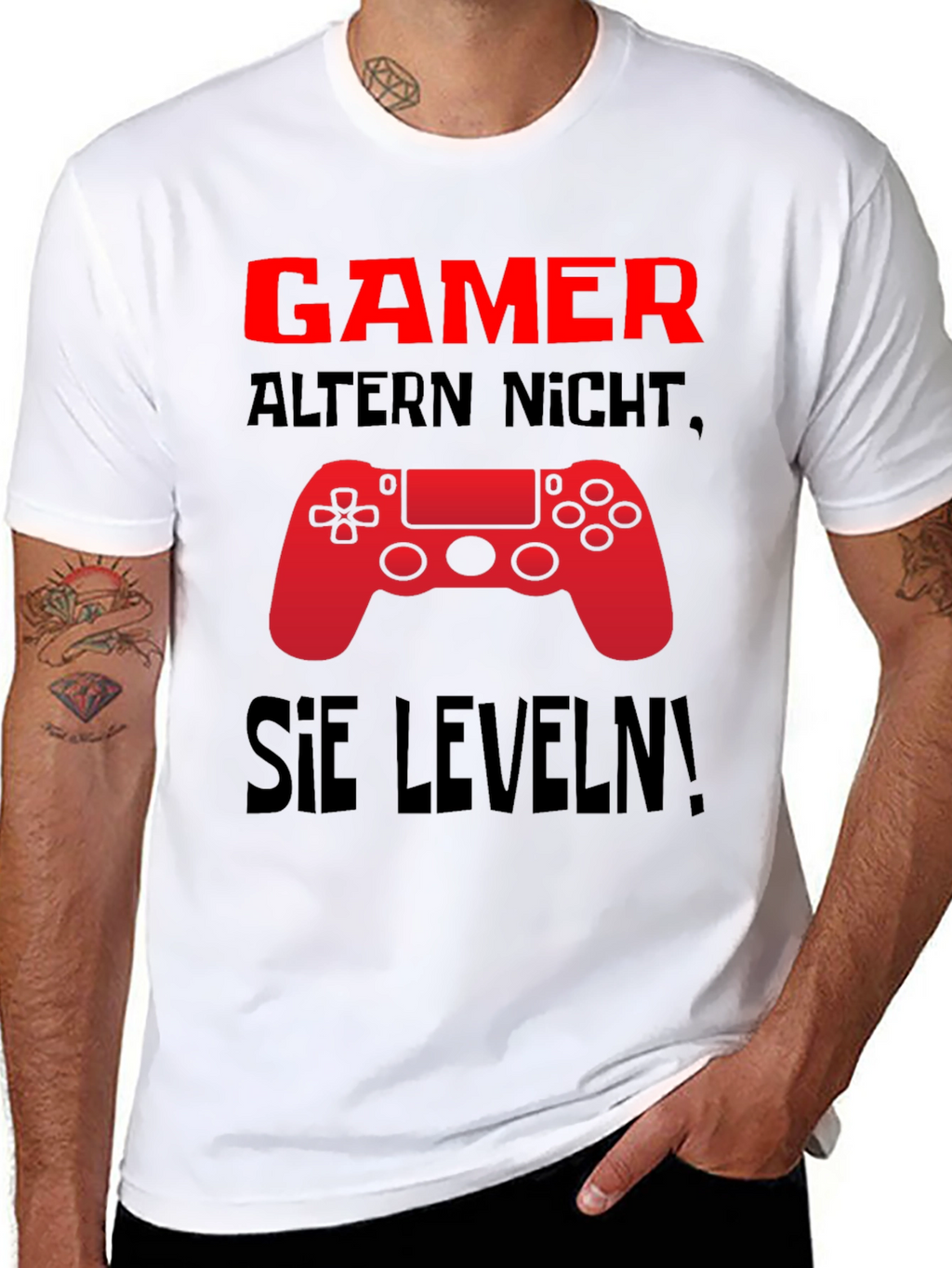 Gamer Level Up Black Graphic Tee