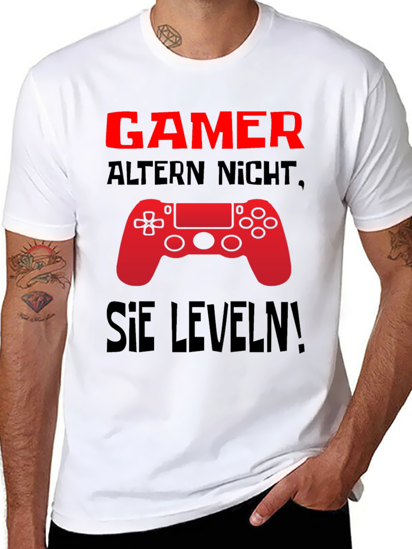 Gamer Level Up Black Graphic Tee