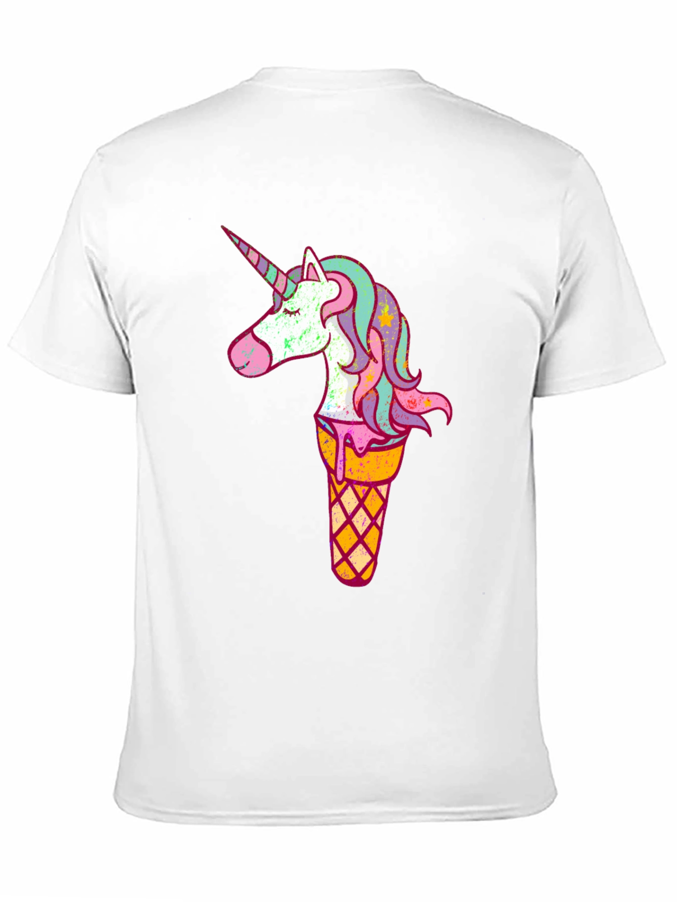 Unicorn Ice Cream Graphic Tee - Mens Black T-Shirt