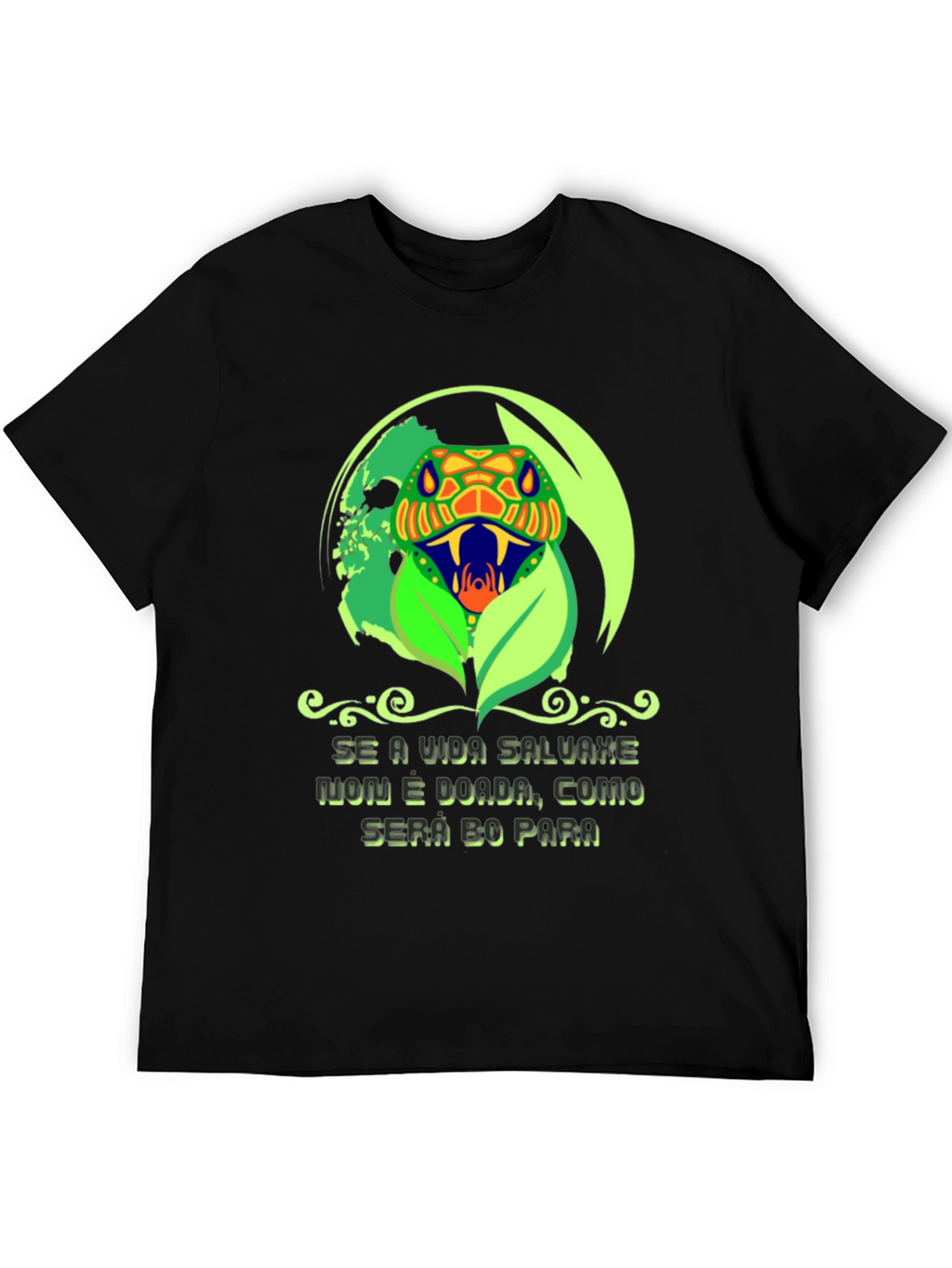 Snake Head Graphic Print T-Shirt
