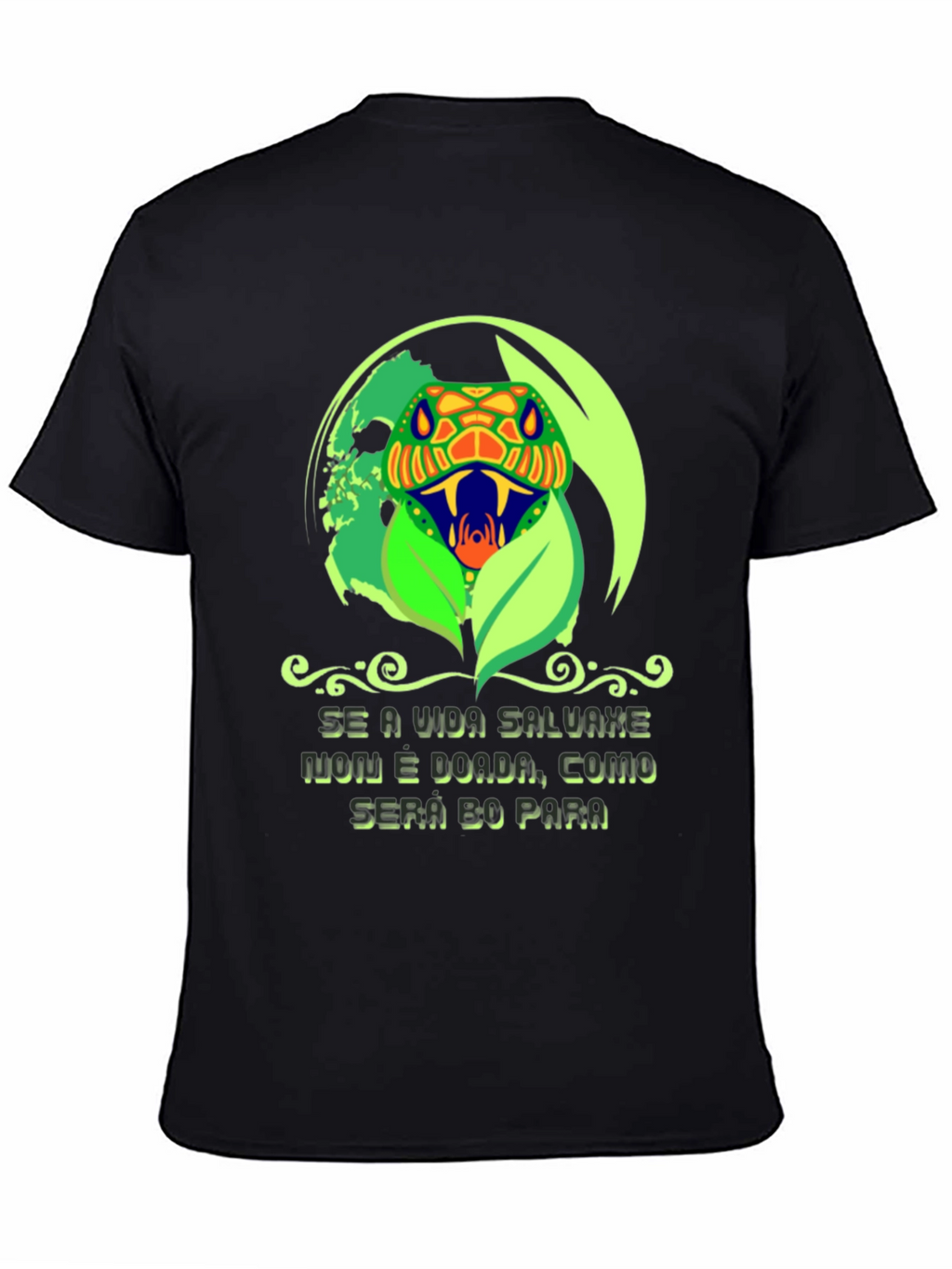 Snake Head Graphic Print T-Shirt