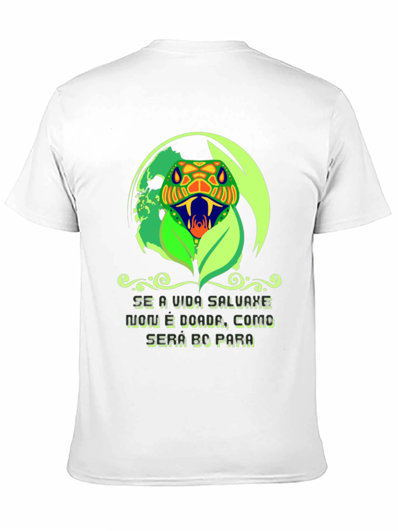 Snake Head Graphic Print T-Shirt