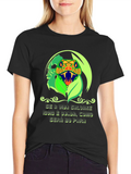 Snake Head Graphic Print T-Shirt