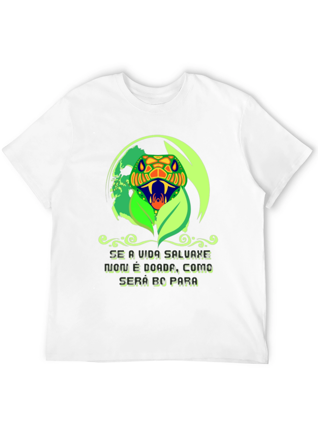 Snake Head Graphic Print T-Shirt