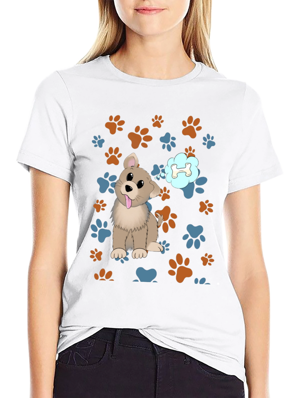Cute Puppy Dog T-Shirt - Bone Dream