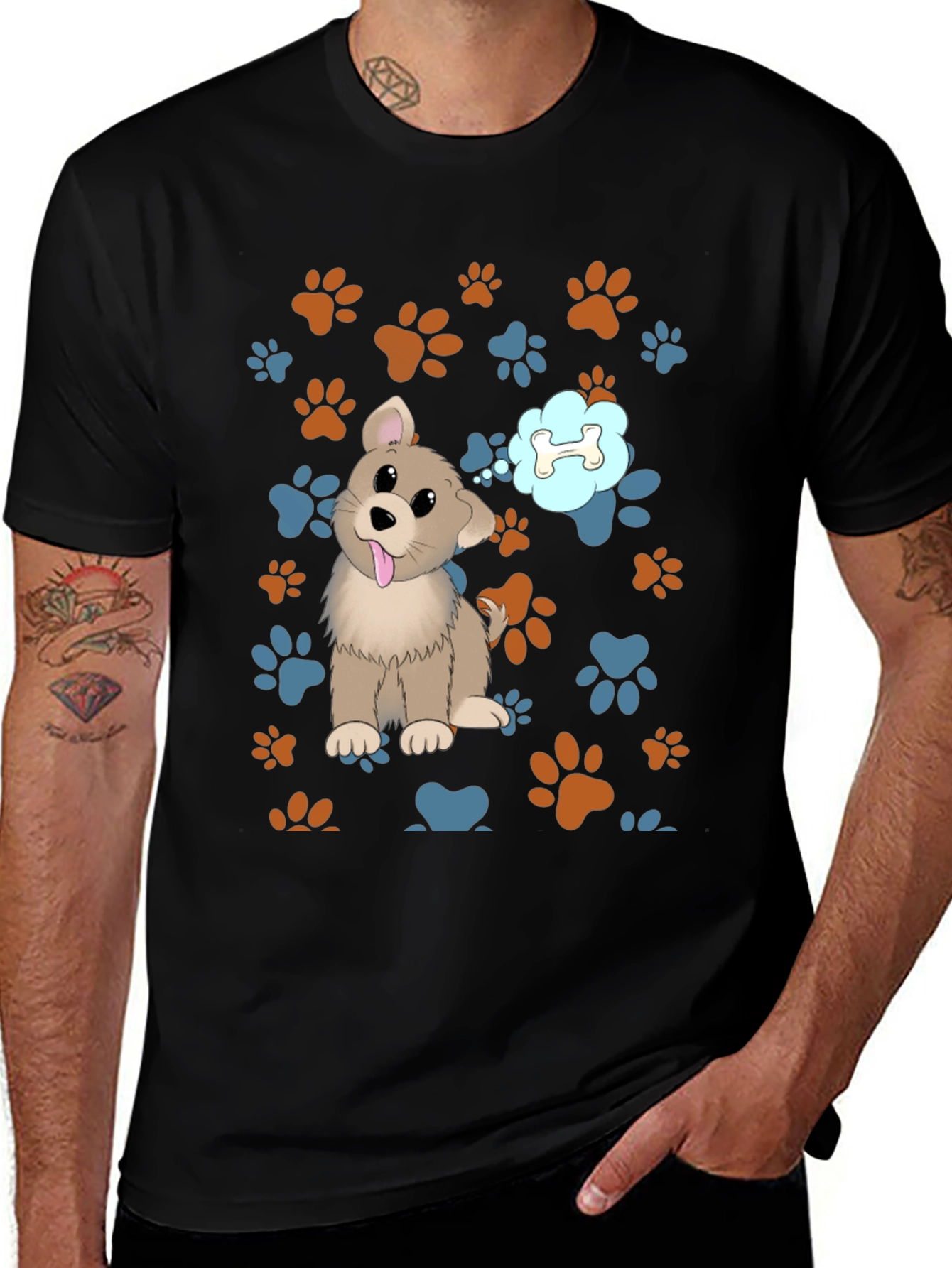 Cute Puppy Dog T-Shirt - Bone Dream