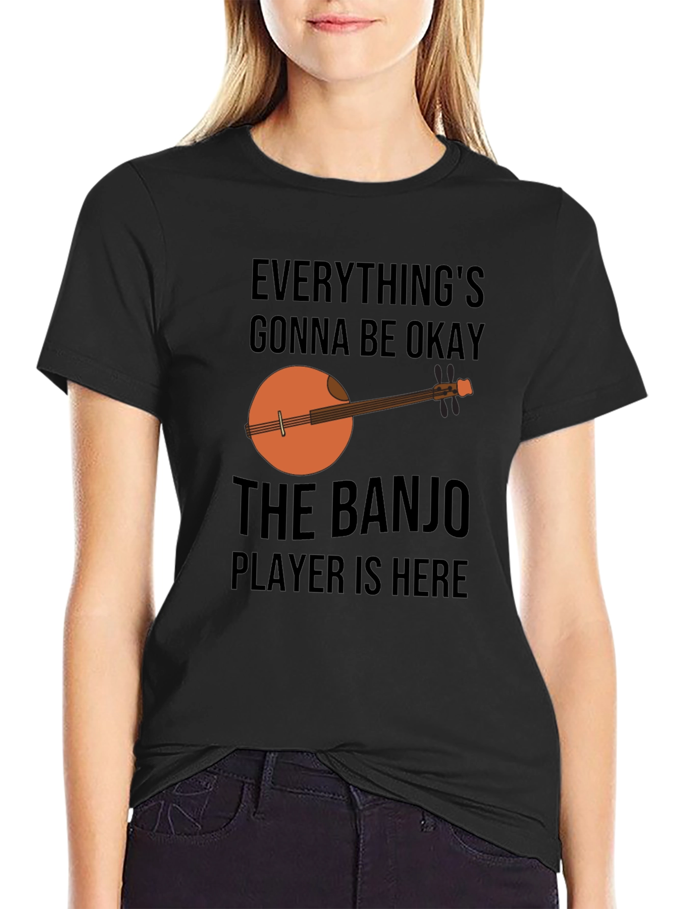 Banjo Player T-Shirt - Everythings Gonna Be Okay Graphic Tee