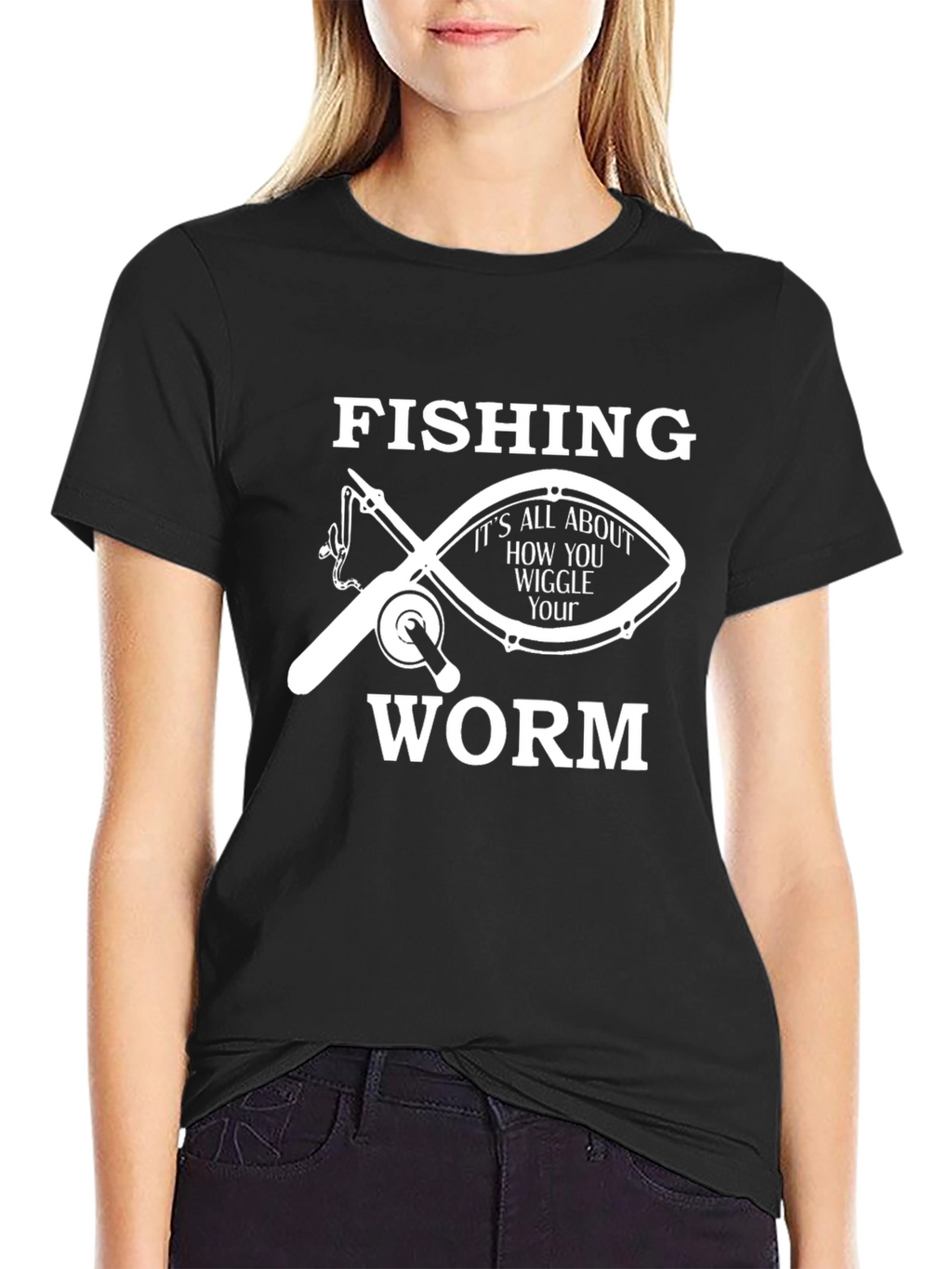 Fishing Worm Graphic T-Shirt