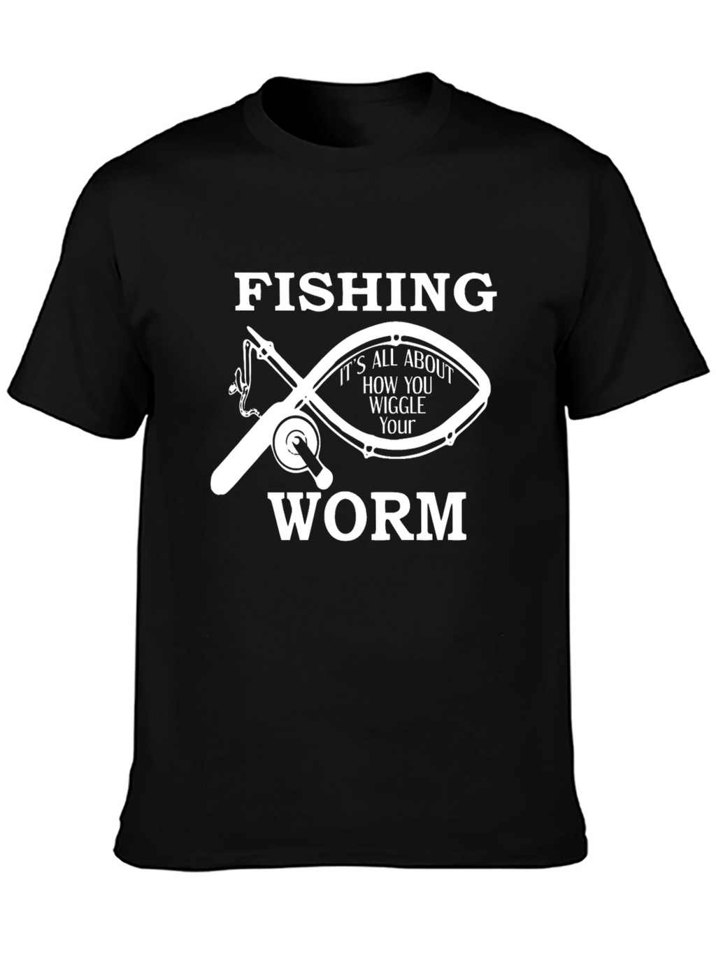 Fishing Worm Graphic T-Shirt