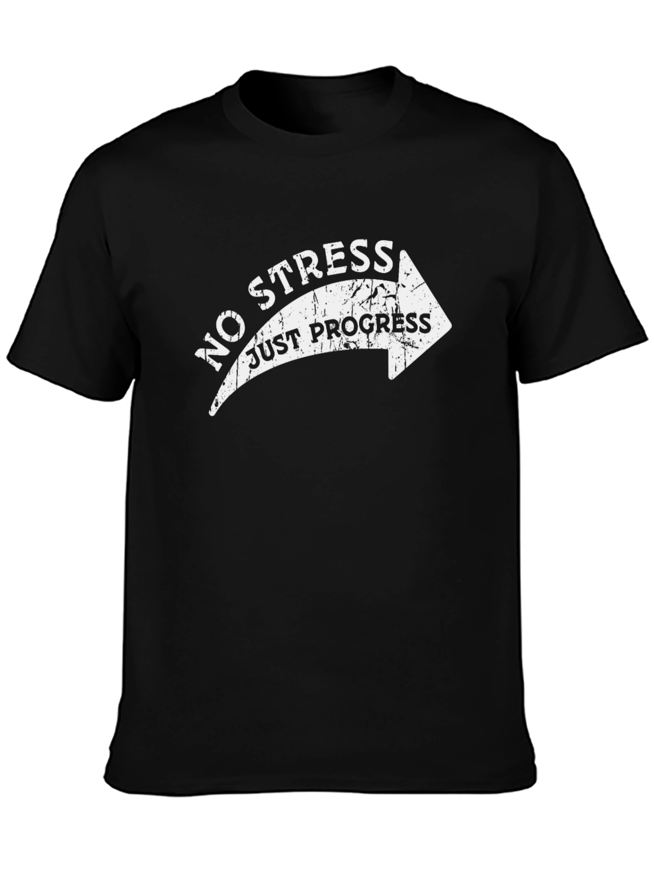 No Stress Just Progress Arrow Graphic Tee
