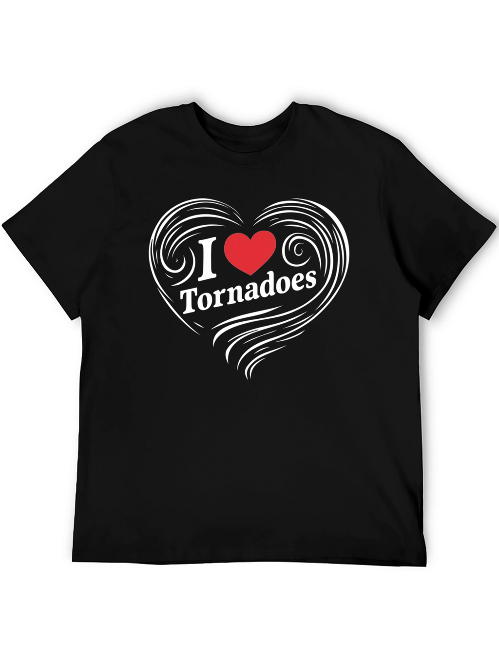 I Love Tornadoes Heart Graphic T-Shirt