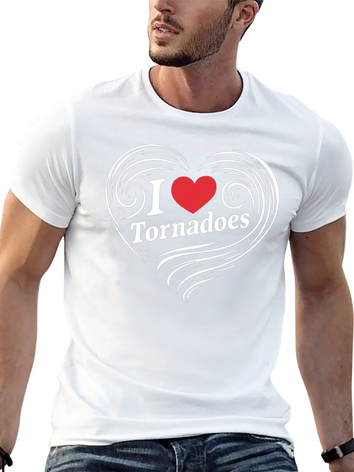 I Love Tornadoes Heart Graphic T-Shirt