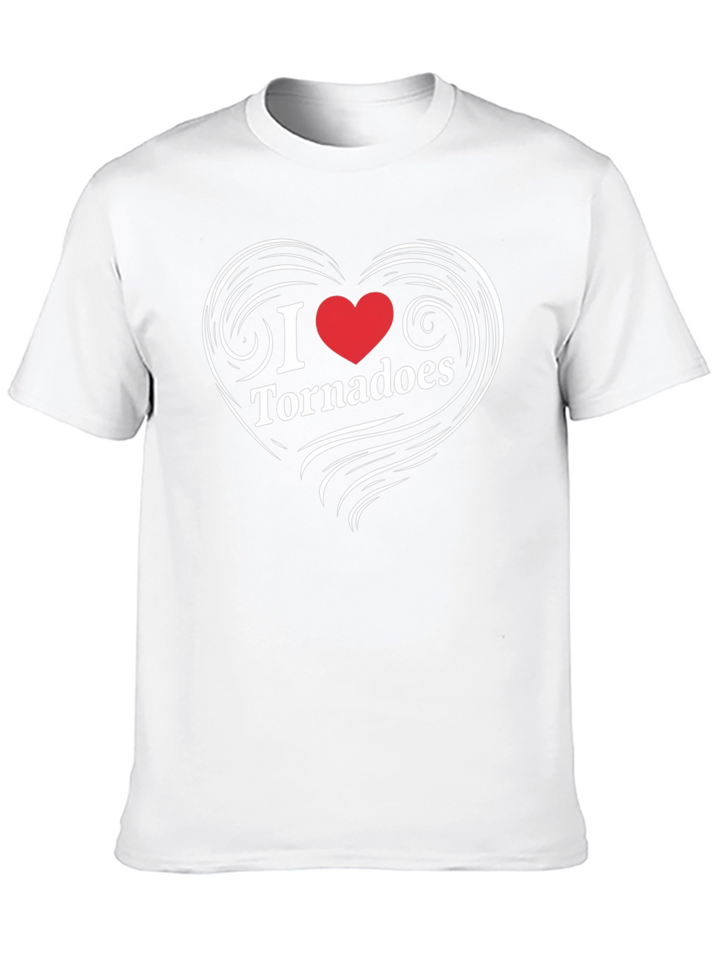I Love Tornadoes Heart Graphic T-Shirt