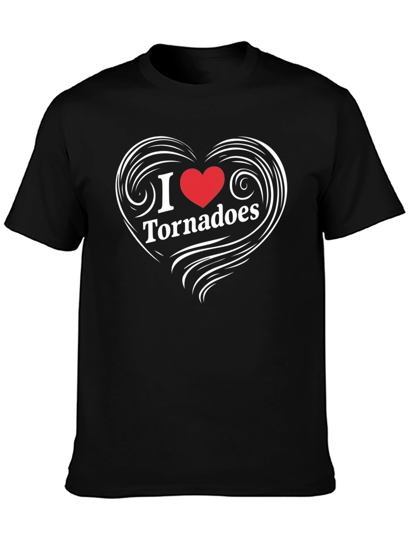 I Love Tornadoes Heart Graphic T-Shirt
