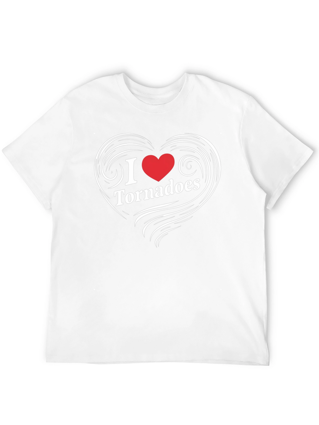 I Love Tornadoes Heart Graphic T-Shirt