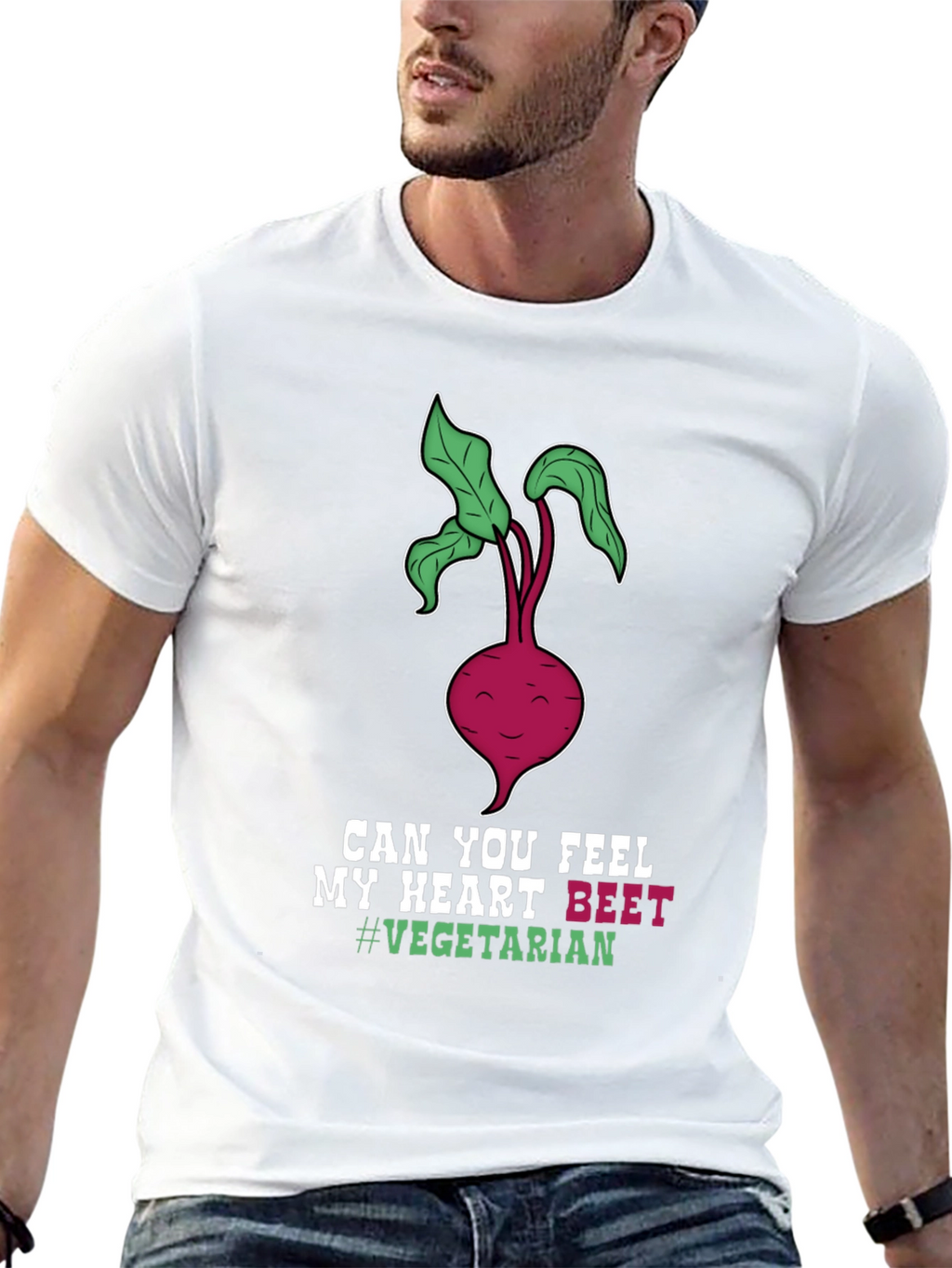 Vegetarian Beet Heart T-Shirt - Funny Vegan Tee