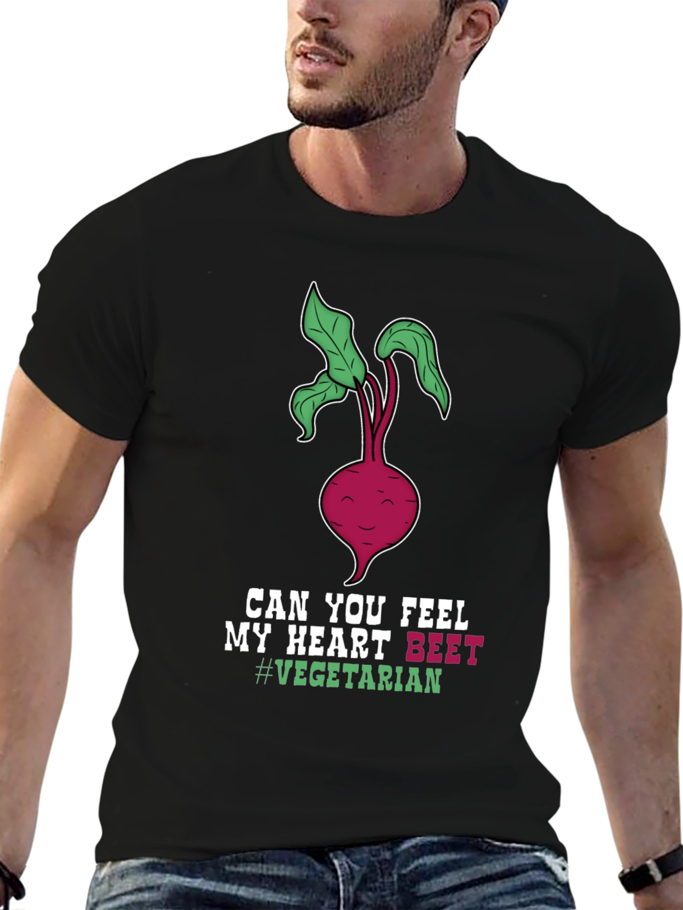 Vegetarian Beet Heart T-Shirt - Funny Vegan Tee