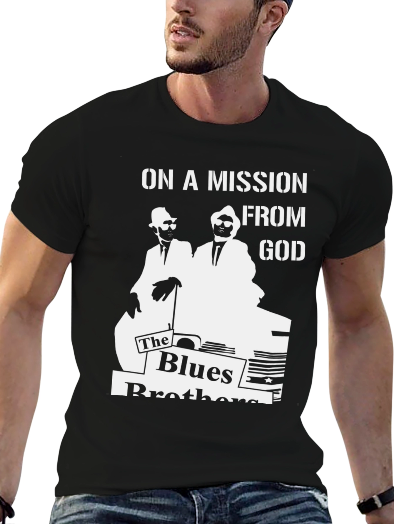 Blues Brothers Mission From God Graphic T-Shirt