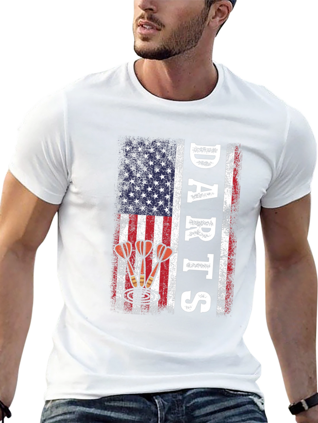 Darts American Flag Patriotic T-Shirt