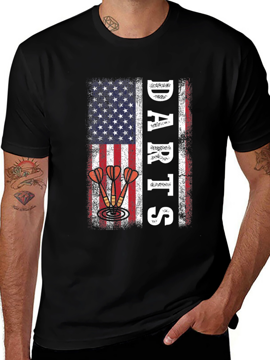 Darts American Flag Patriotic T-Shirt