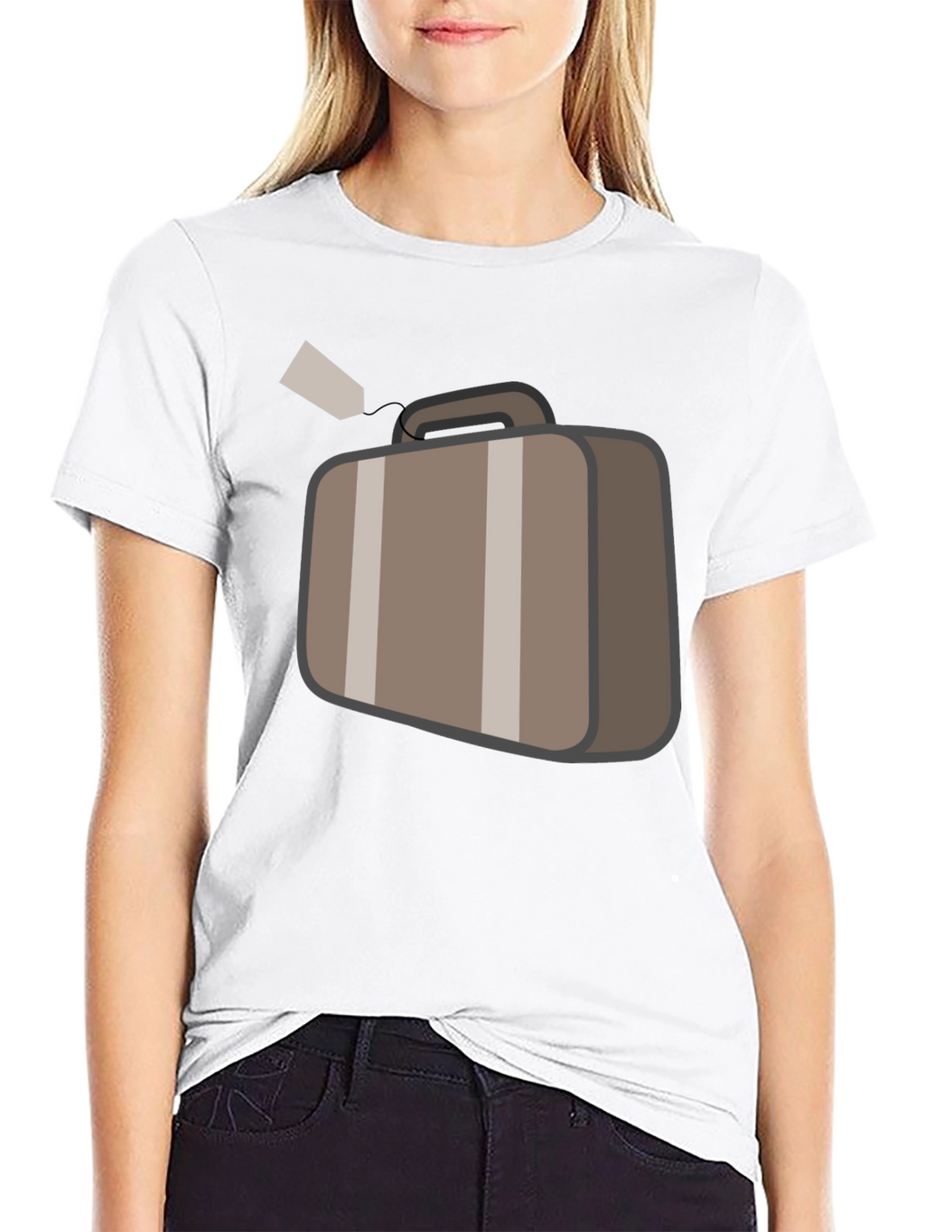 Suitcase Graphic Black T-Shirt Travel Ready