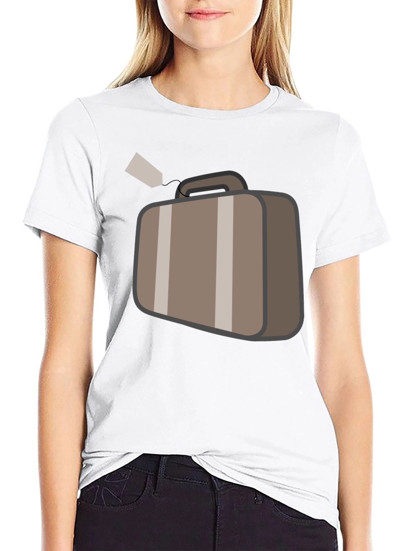 Suitcase Graphic Black T-Shirt Travel Ready