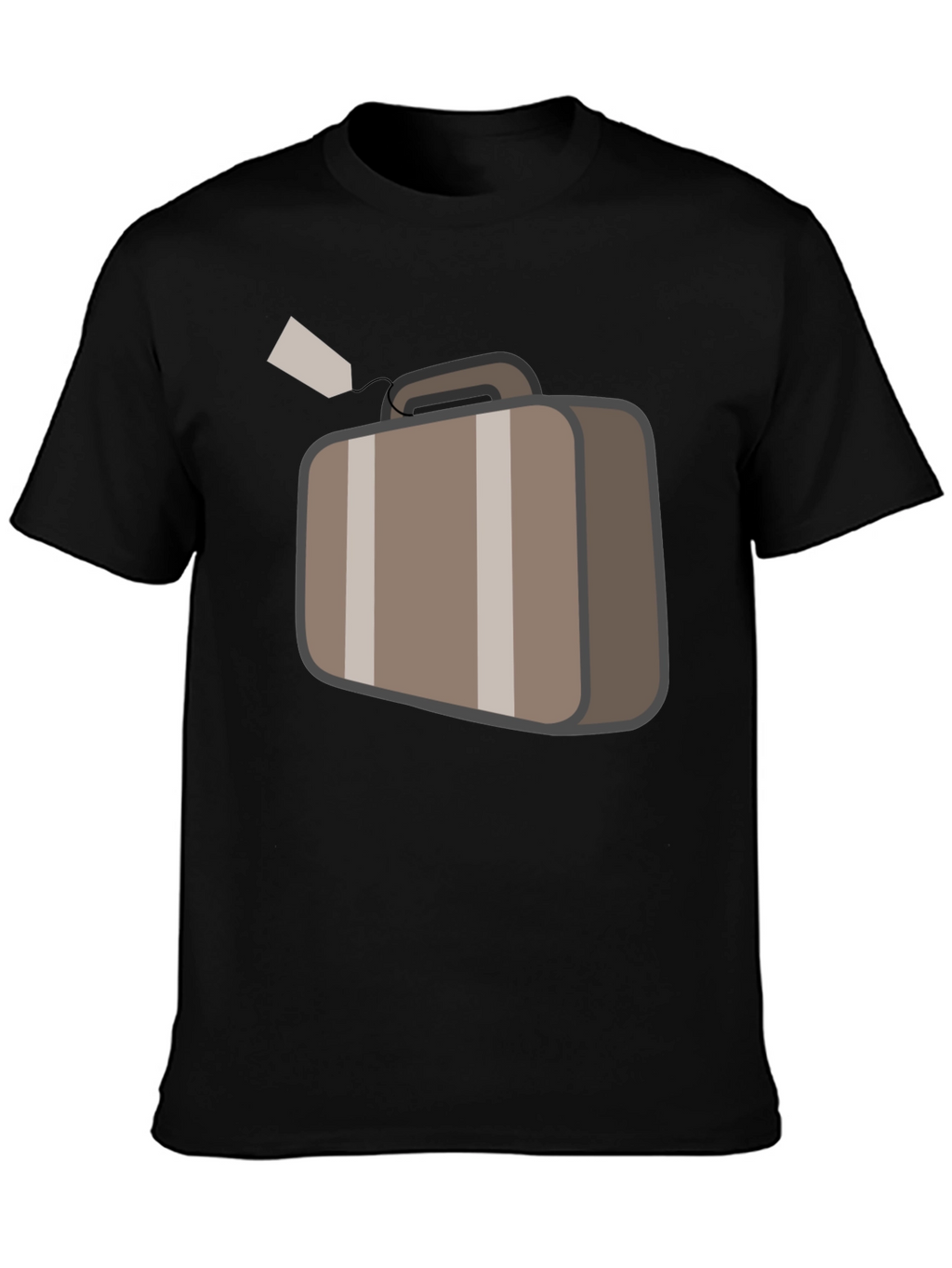 Suitcase Graphic Black T-Shirt Travel Ready