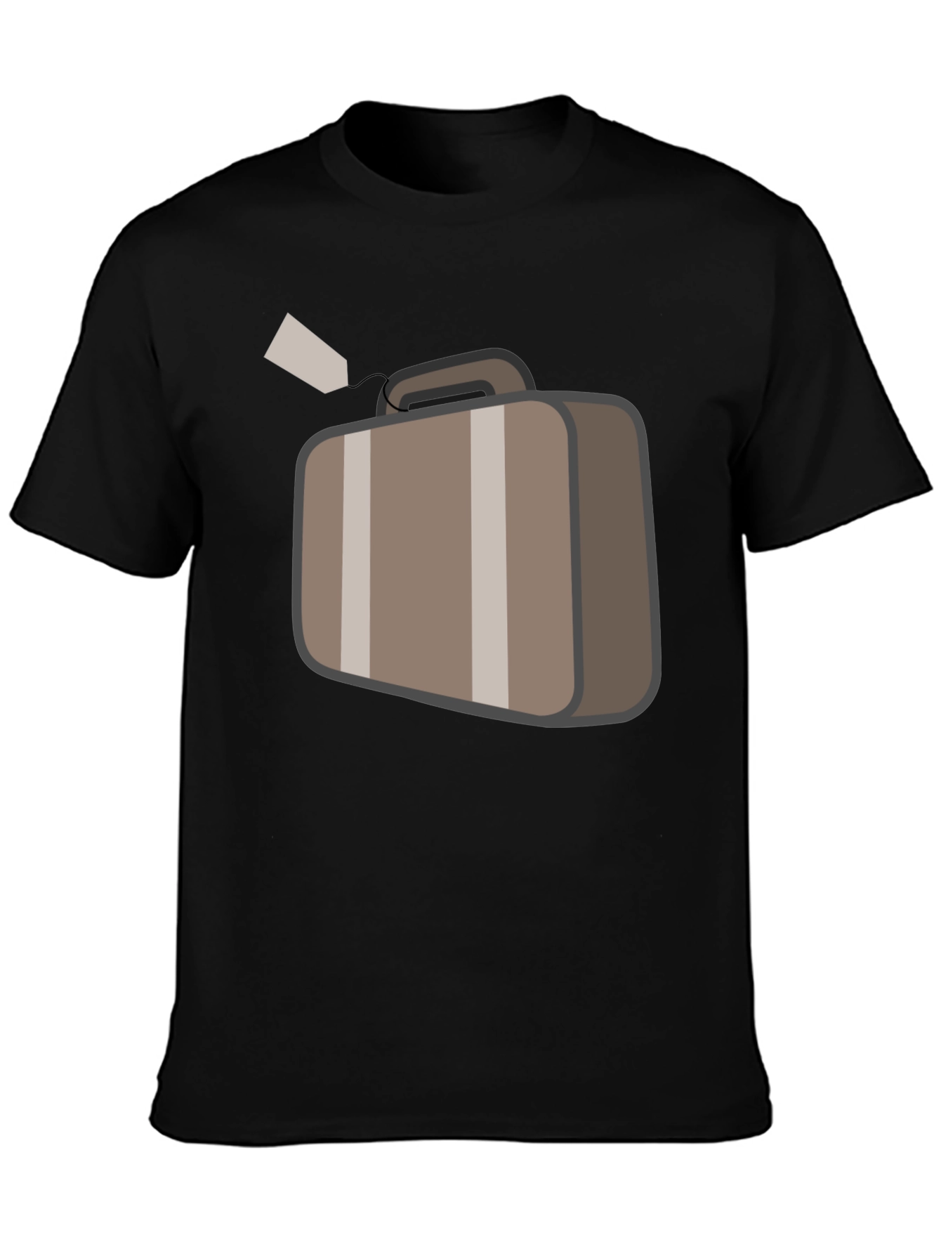 Suitcase Graphic Black T-Shirt Travel Ready